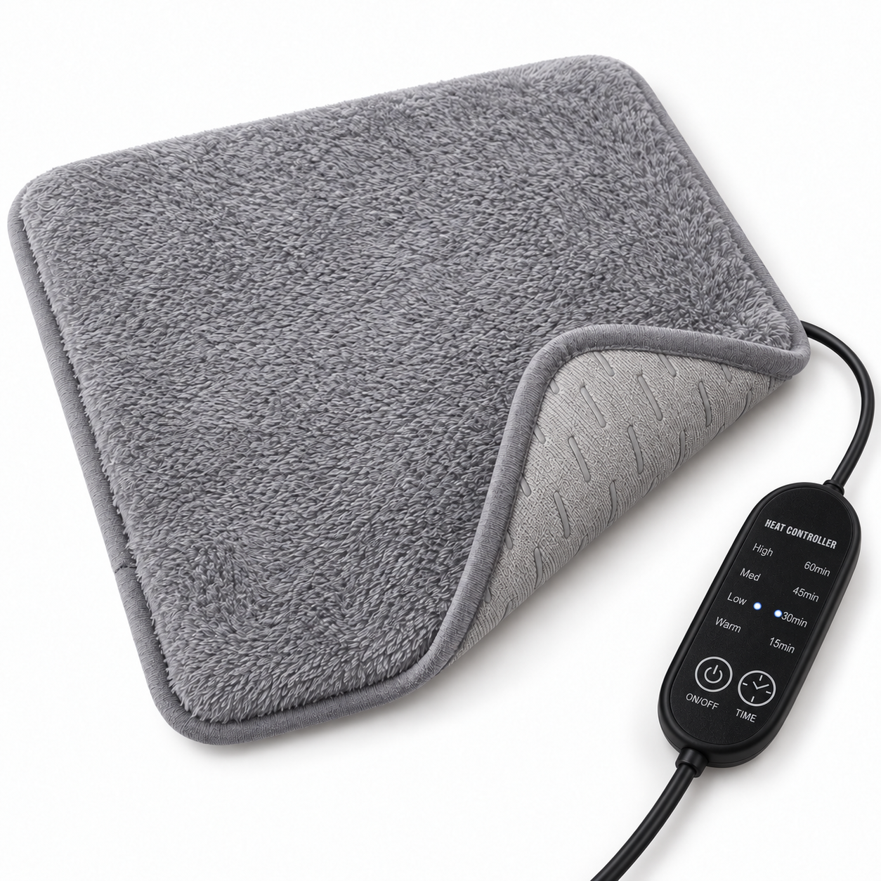 Close-up of the grey fleece pad and anti-slip underside